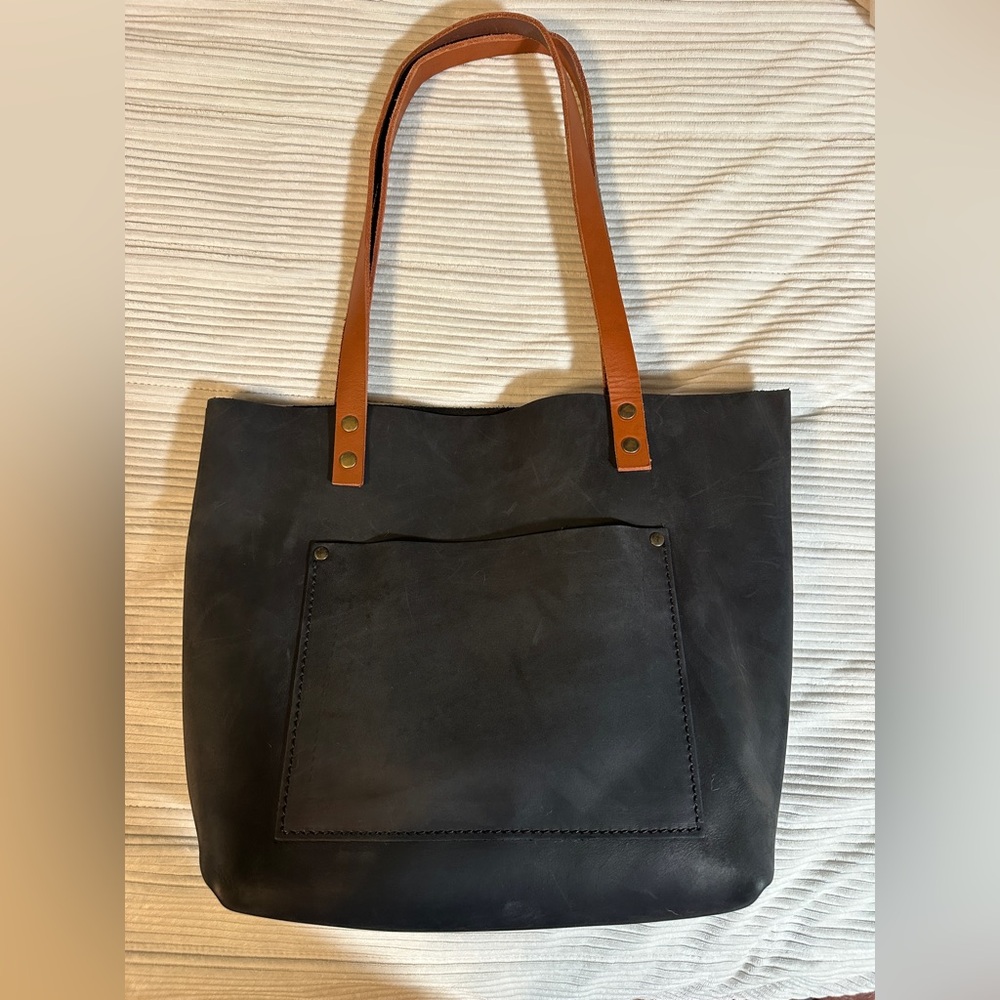 Elegant Black and Tan Tote Bag